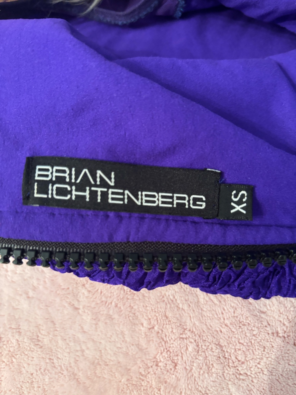 Deep Purple Textured V-Neck Mini Dress - Picture 3 of 3